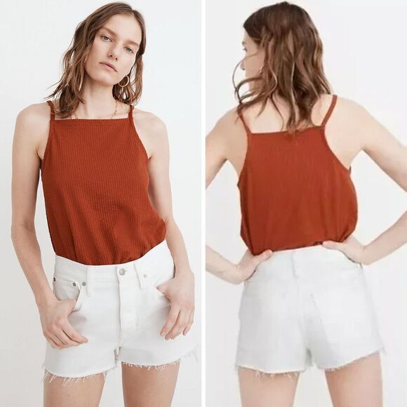 NEW Madewell Relaxed Denim Shorts in‎ Tile White, 31